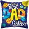 18" Best Dad In The Galaxy Square Foil Balloon (P18) | Buy 5 Or More Save 20%