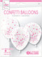 12" Clear Confetti Filled Balloons | 3 Count