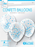 12" Clear Confetti Filled Balloons | 3 Count