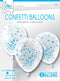 12" Clear Confetti Filled Balloons | 3 Count