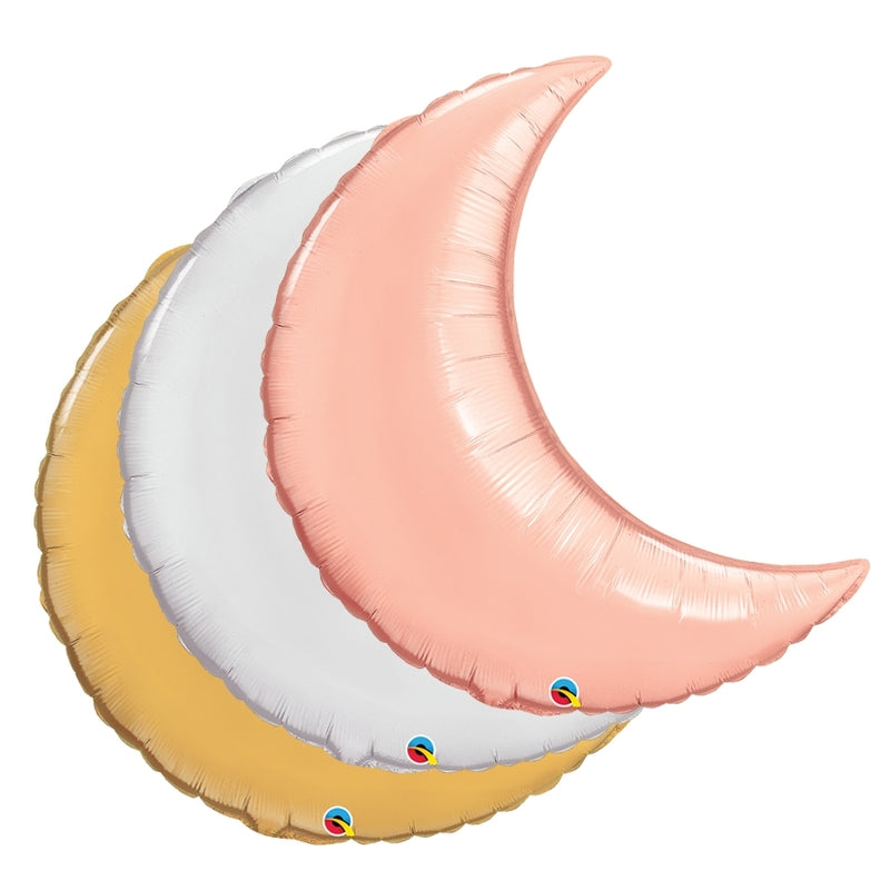 9" | 35" Crescent Moon Foil Balloons