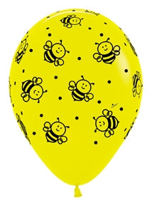 11" Bee Printed Sempertex Latex Balloons | 50 Count