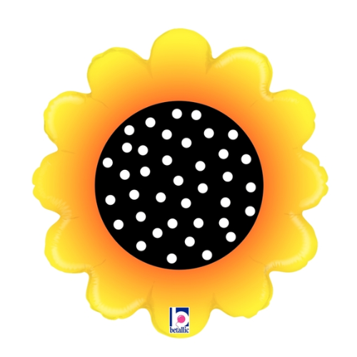 18" Sunny Sunflower Foil Balloon | Buy 5 Or More Save 20%