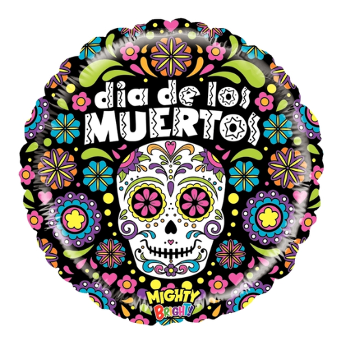 21" El Dia De Los Muertos Foil Balloon (WSL) - Clearance, While Supplies Last