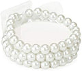 Delicate Petite Flower Elastic Pearl Corsage Bracelet | 1 Count - For A Petite Wrist