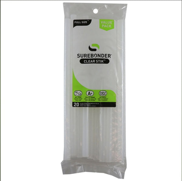 Minibarras de pegamento transparente de 4" 100 u.