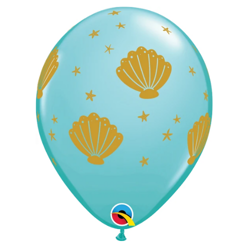 Surtido de globos de látex de conchas marinas de 11" | 50 unidades