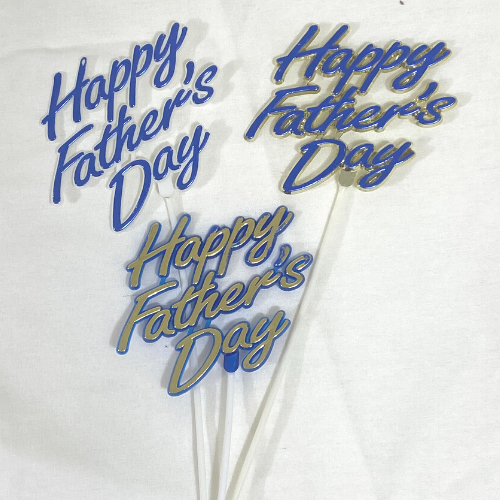 4" Happy Father's Day Floral Picks | 12 Count