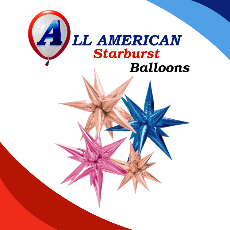 AAB Standard Starburst Foil Airfill Balloons