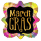 Globo de aluminio con marco Mardi Gras Good Times de 18" (P21) | Compre 5 o más y ahorre un 20 %