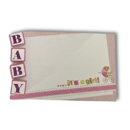 Baby It's A Girl Enclosure Cards | 50 Count | Clearance - While Supplies Last