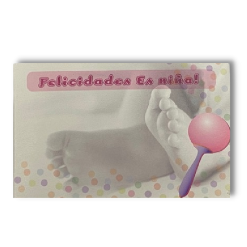It's A Girl "Felicidades Es Nina" Enclosure Cards | 50 Count | Clearance - While Supplies Last