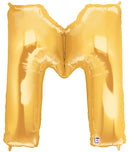 7" | 14"| 40" Gold Letter Foil Balloon - Megaloons Letters A -Z | 3 Sizes Available