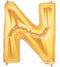 7" | 14"| 40" Gold Letter Foil Balloon - Megaloons Letters A -Z | 3 Sizes Available