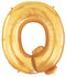 7" | 14"| 40" Gold Letter Foil Balloon - Megaloons Letters A -Z | 3 Sizes Available