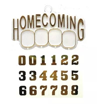 1.45" x 2.5" Homecoming Charm with Date