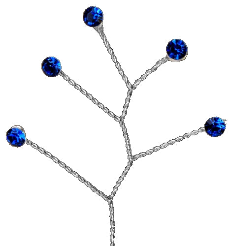 Quintet - Wired Rhinestone Floral Accessories | 12 Count