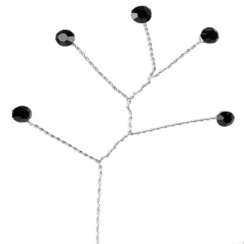 Quintet - Wired Rhinestone Floral Accessories | 12 Count