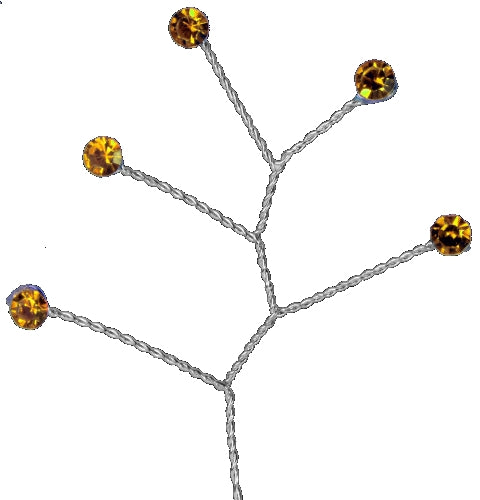 Quintet - Wired Rhinestone Floral Accessories | 12 Count