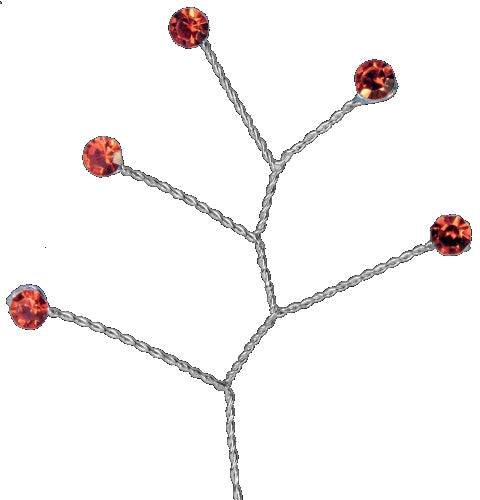 Quintet - Wired Rhinestone Floral Accessories | 12 Count