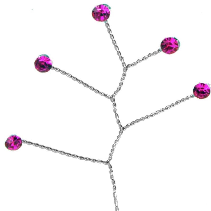 Quintet - Wired Rhinestone Floral Accessories | 12 Count