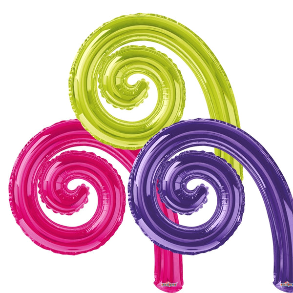 14" Kurly Spiral Balloons | Buy 5 Or More Save 20%