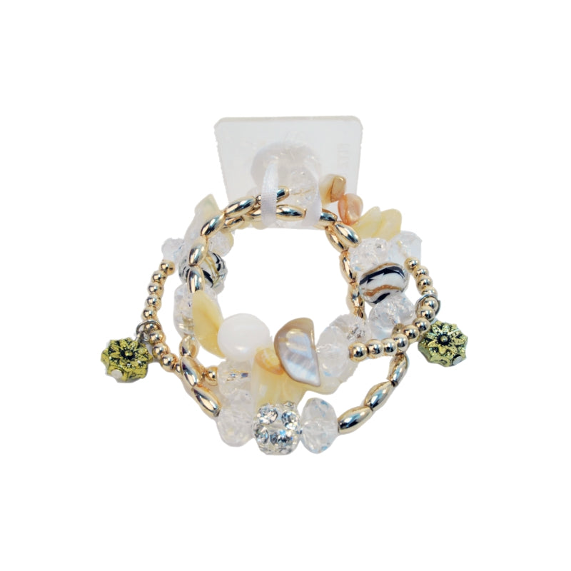 Nadya Glass Beaded Elastic Corsage Bracelet | 1 Count - Just Add Flowers!