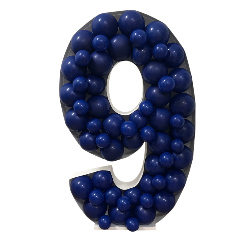 Marco de globo con número de mosaico DIY de 120 cm (globos no incluidos)