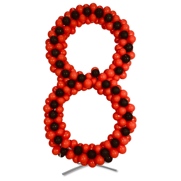 5' Aluminum Snap And Click Number Balloon Frame With Base | Balloons Not Included