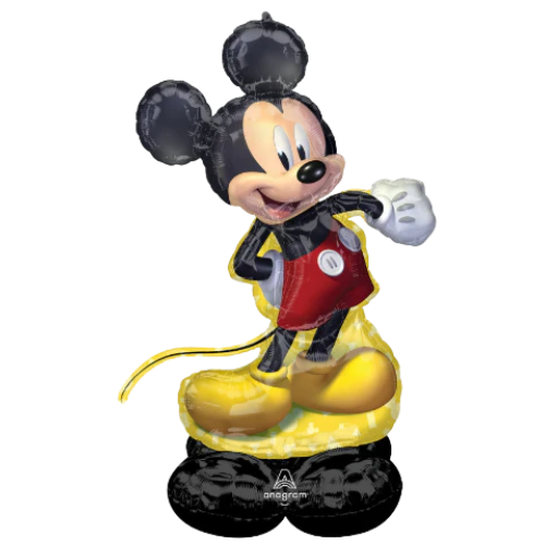 52" Mickey Mouse Forever Disney Airloonz Foil Balloon | Stands Over 4 Feet Tall - No Helium Required!