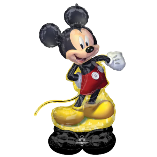 Globo de papel de aluminio Mickey Mouse Forever Disney Airloonz de 52 pulgadas | Mide más de 4 pies de altura, ¡no requiere helio!