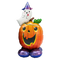 56" Pumpkin w/ Ghost Airloonz Foil Balloon | Stands Over 4 Feet Tall - No Helium Required!