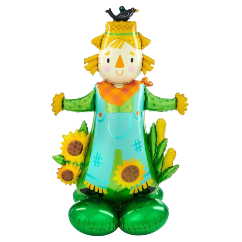 56" Anagram Scarecrow Airloonz Foil Balloon (P20) | Stands Over 4 Feet Tall - No Helium Required!