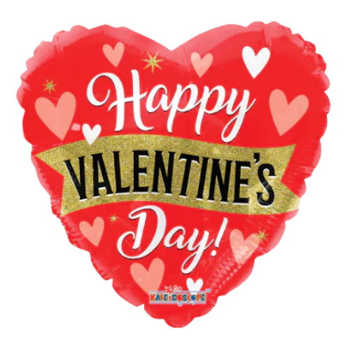 Pancarta de San Valentín de 18" y globo de lámina de corazón (P3) | Compra 5 o más y ahorra un 20 % 