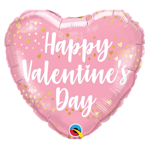 18" Valentine's Pink Heart Foil Balloon (P3) | Buy 5 Or More Save 20%