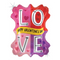 29" Valentine Love Color Block Foil Balloon (P12)