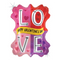 Globo de lámina de bloque de color Valentine Love de 29" (P9)