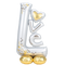 Globo de aluminio Love Wedding AirLoonz de 58" | Mide más de 4 pies de alto - ¡No requiere helio!