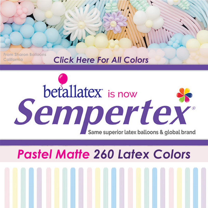 Sempertex Pastel Matte Twisting-Entertainer Latex Balloons | 50 Count
