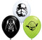 Surtido de globos de látex de 5" Star Wars Faces
