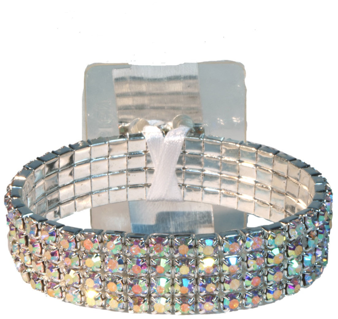Rock Candy Elastic Rhinestone Corsage Bracelet | 1 Count - Just Add Flowers!