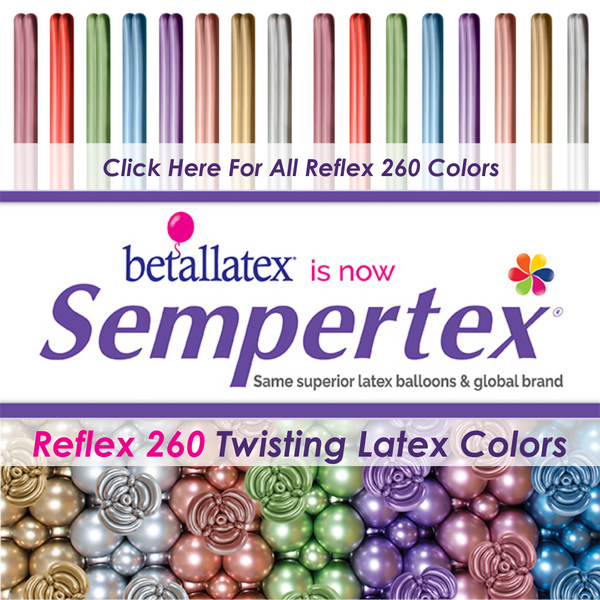 Sempertex Reflex Twisting- Globos de látex para animadores | 50 unidades