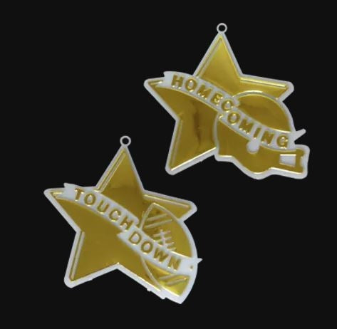 3.5" x 3" Star Duo Charm