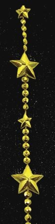 9' Star Garland With Beads
