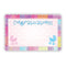 Congratulations New Baby Colorful Border W/ Embossed Carriages Enclosure Cards | 50 Count