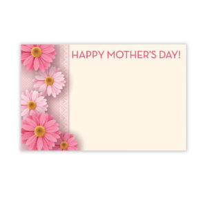 Happy Mother's Day Pink Gergeras Enclosure Cards | 50 Count
