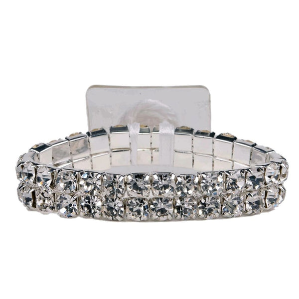 Dazzle Shazaam Flower Pulsera elástica con ramillete de diamantes de imitación | 1 unidad: ¡simplemente agregue flores!