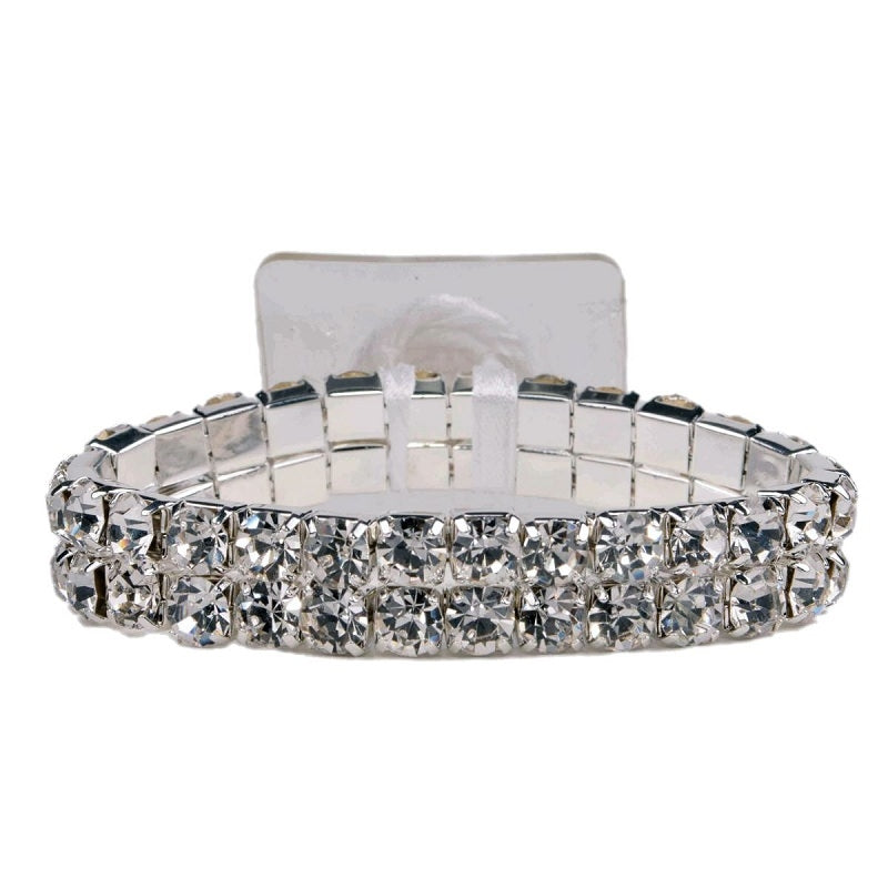 Dazzle Shazaam Flower Pulsera elástica con ramillete de diamantes de imitación | 1 unidad: ¡simplemente agregue flores!