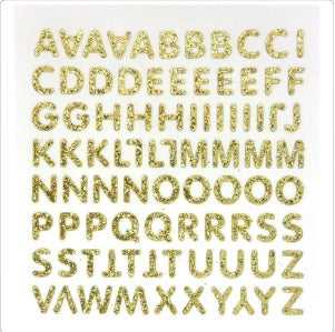 1/2" Alphabet Glitter Stickers