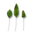 Laser Artificial Leaves Holographic Wired Stem | 48 Pieces -